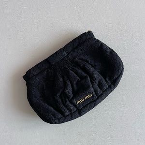 Miu Miu black lace clutch